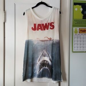 JAWS tank top, sleeveless muscle shirt